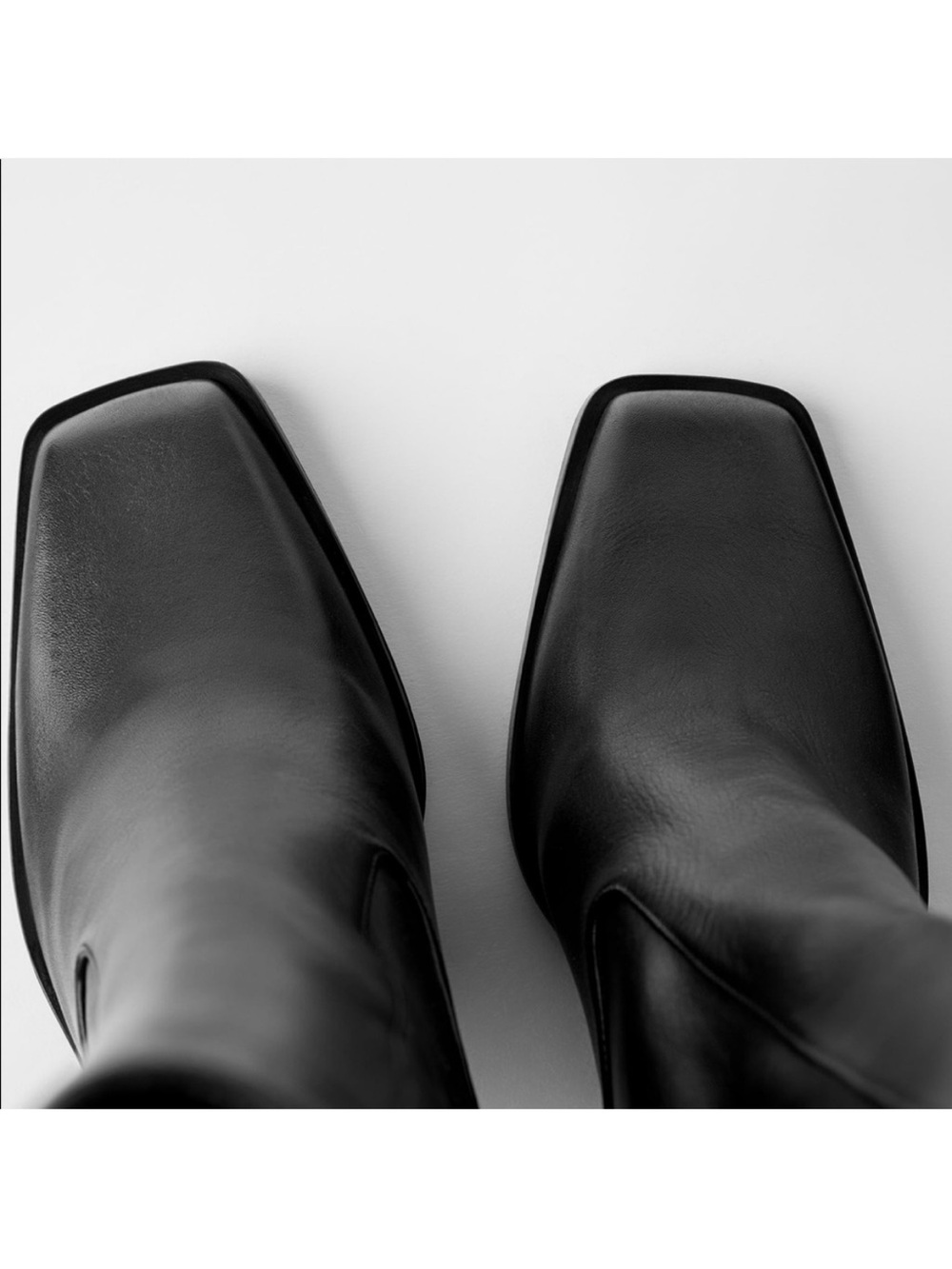 Zara leather square toe ankle boots US size 10 EU size 41 - Picture 6 of 13